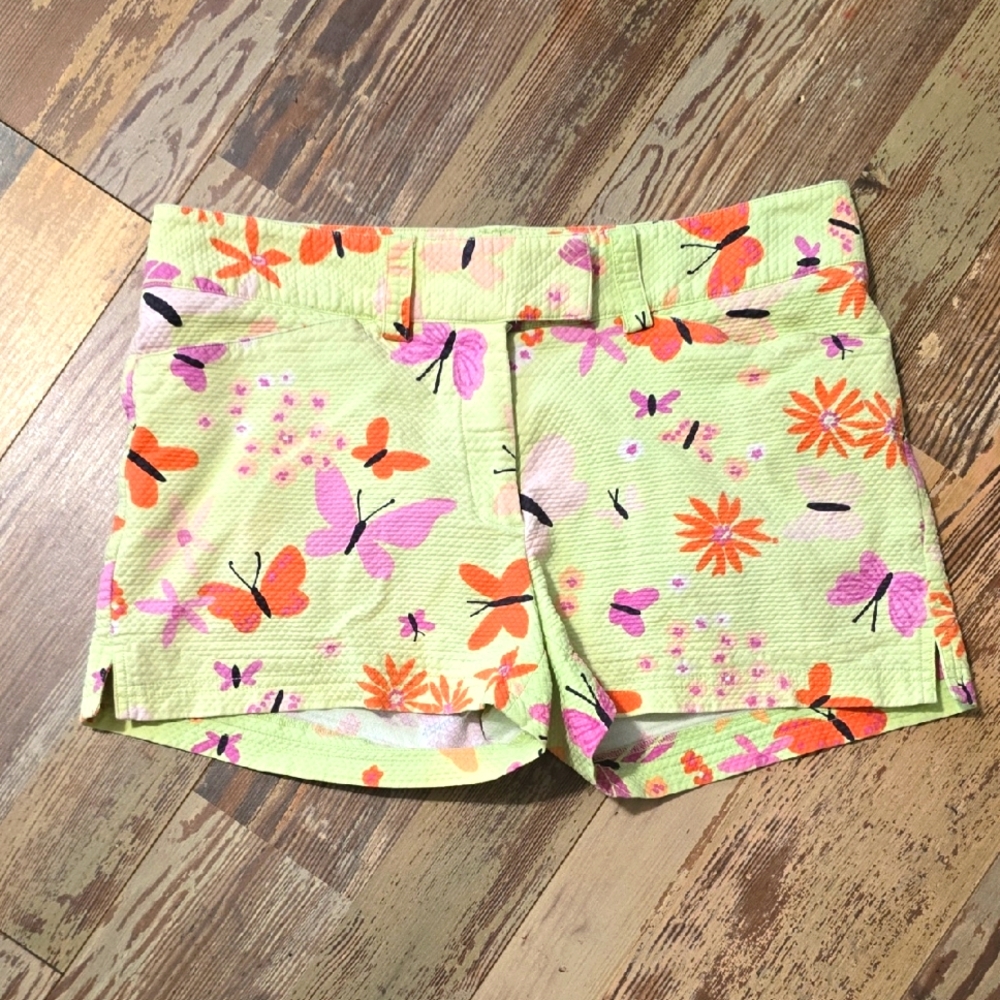 Lilly Pulitzer Green Butterfly Sjorts Womens Size 4
